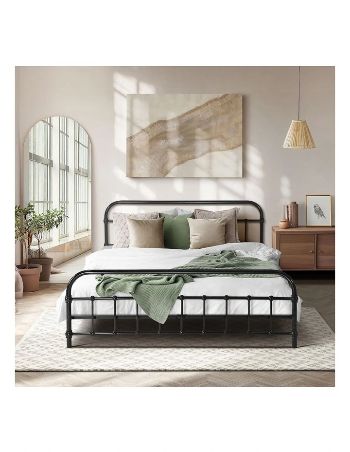 Oikiture Metal Bed Frame Queen Size Bed Base Platform image 5