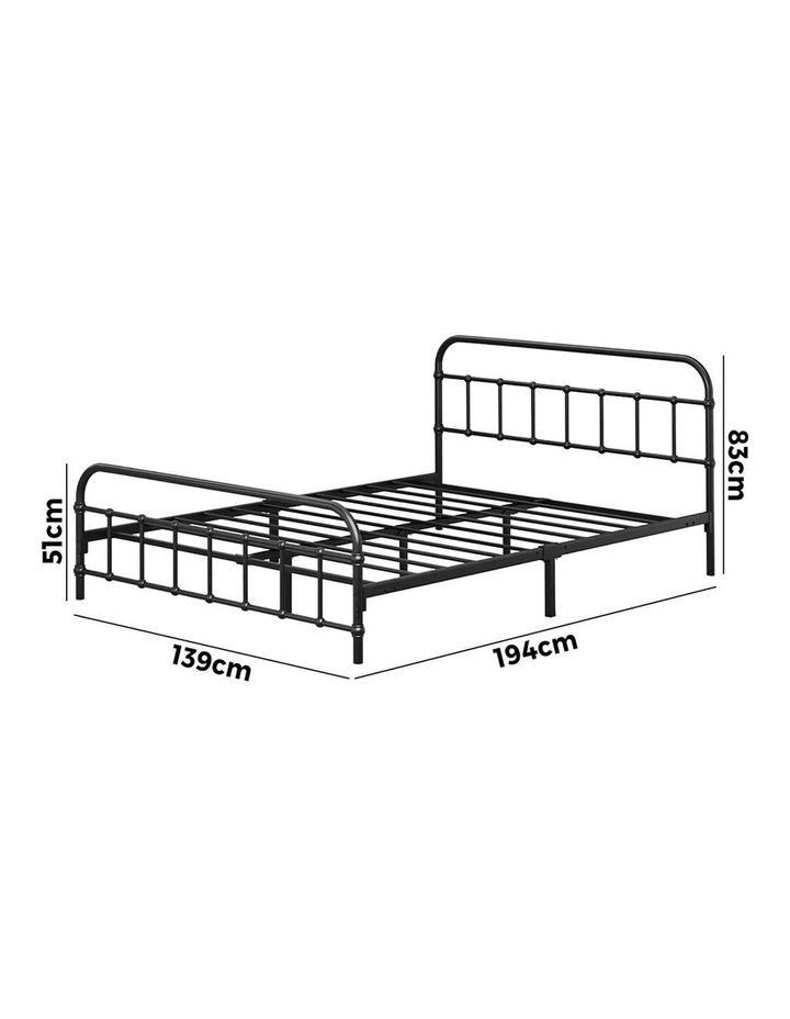 Oikiture Metal Bed Frame Double Size Bed Base Platform image 3