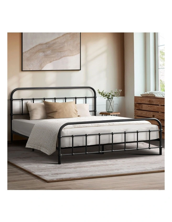 Oikiture Metal Bed Frame Double Size Bed Base Platform image 4