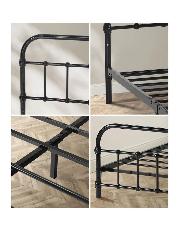 Oikiture Metal Bed Frame Double Size Bed Base Platform image 6