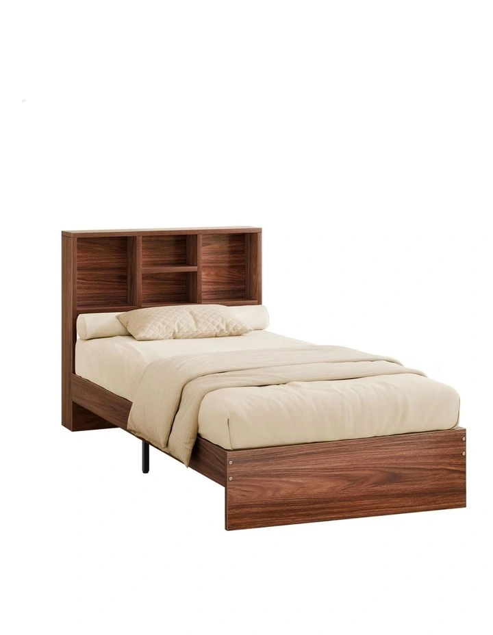 Wooden Bed Frame King Single with Bookshelf image 1