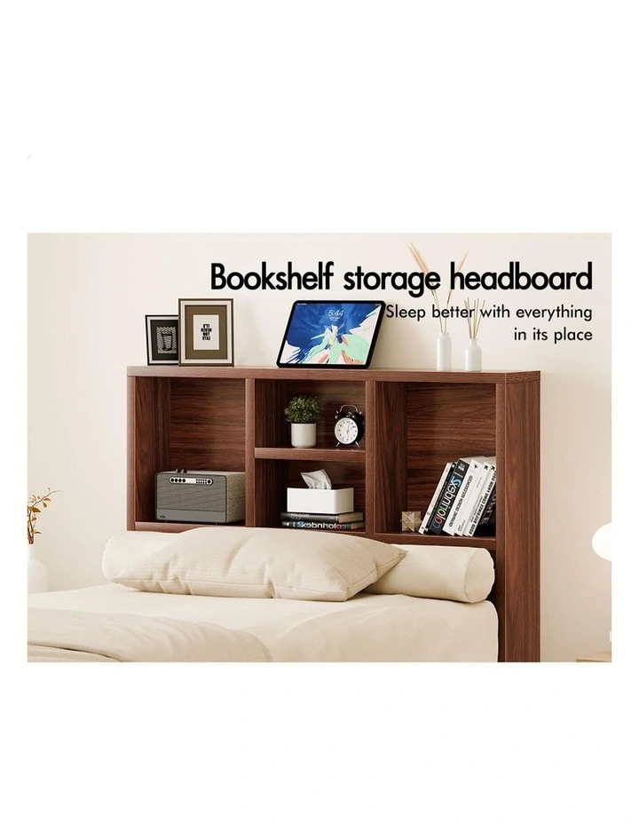 Wooden Bed Frame King Single with Bookshelf image 4