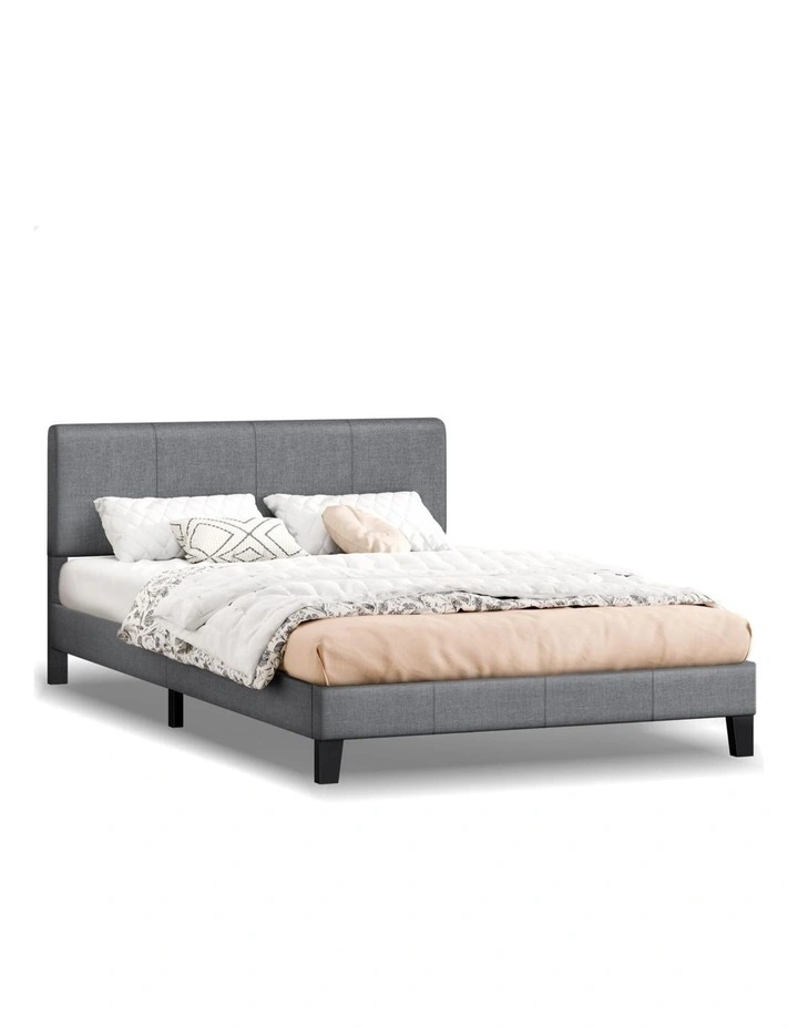 Bed Frame Double Size Mattress Base Platform Fabric image 1