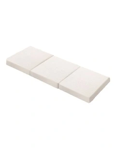 Bedra Folding Mattress Sherpa Fleece Foam 3-fold Foldable Floor Sofa Bed Single