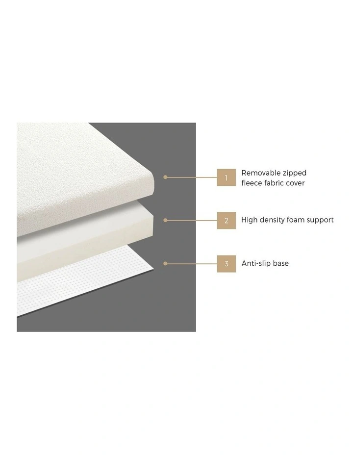 Bedra Folding Mattress Sherpa Fleece Foam 3-fold Foldable Floor Sofa Bed Single image 6
