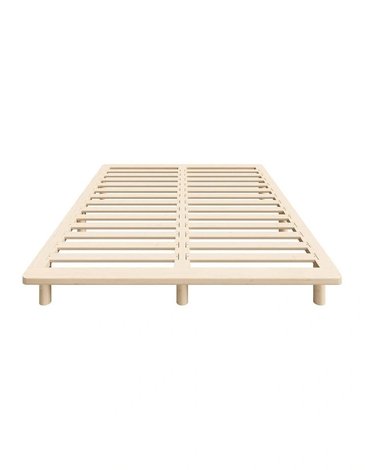 Oikiture Bed Frame Double Size Wooden Bed Base Platform Timber image 2