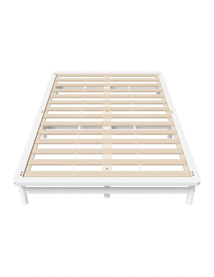 Oikiture Wooden Bed Frame Queen Size Beds Base Platform Solid Pine Timber White image 7