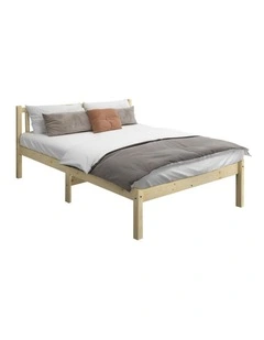 Oikiture Bed Frame Queen Size Wooden Timber Base Solid Wood Platform