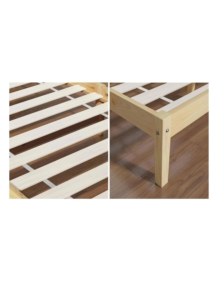 Oikiture Bed Frame King Single Size Wood Timber Base Platform Headboard image 7