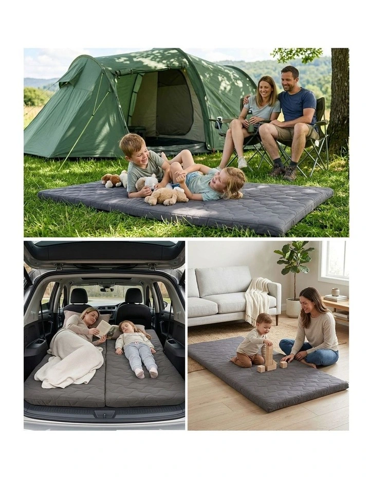 Bedra Roll Up Floor Mattress Portable Camping Mat Tatami with Carry Handle Grey image 5