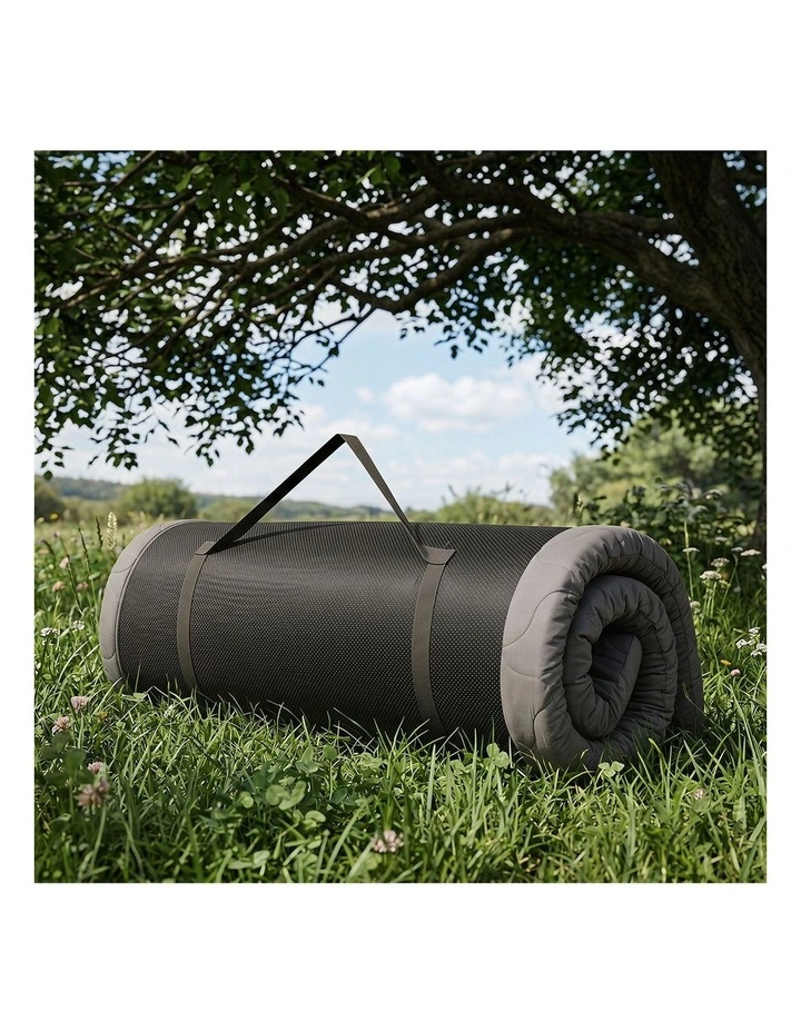 Bedra Roll Up Floor Mattress Portable Camping Mat Tatami with Carry Handle Grey image 7