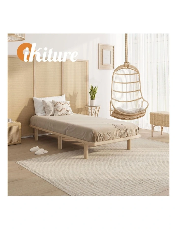 Oikiture Bed Frame Single Size Wooden Bed Base Platform Timber image 7