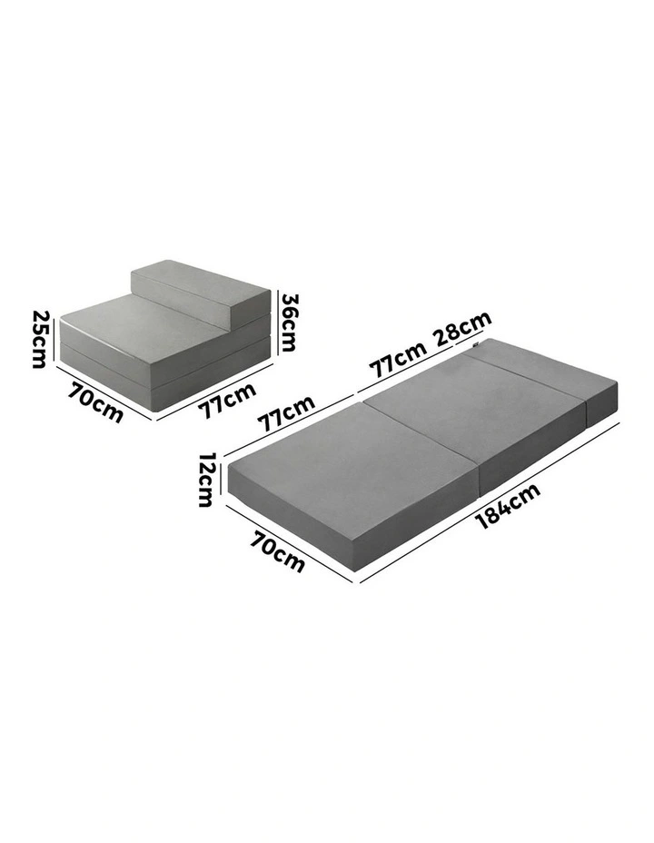 Bedra Folding Foam Mattress Single Foldable Sofa Bed Portable Camping Floor Mat image 3