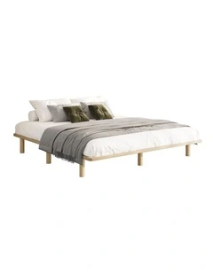 Oikiture Bed Frame King Size Wooden Bed Base Platform Timber