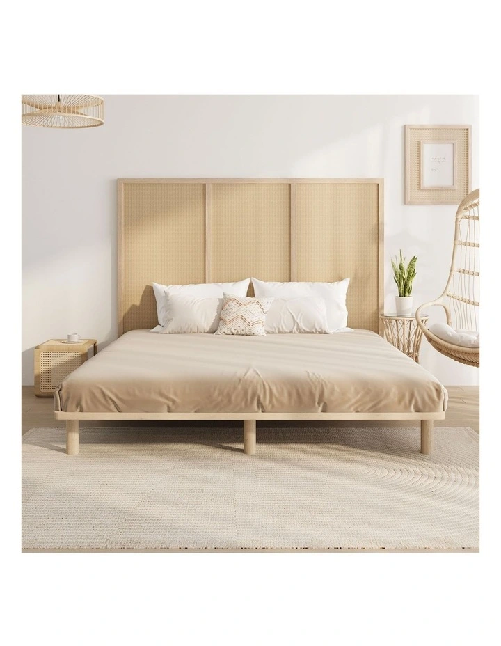 Oikiture Bed Frame King Size Wooden Bed Base Platform Timber image 5