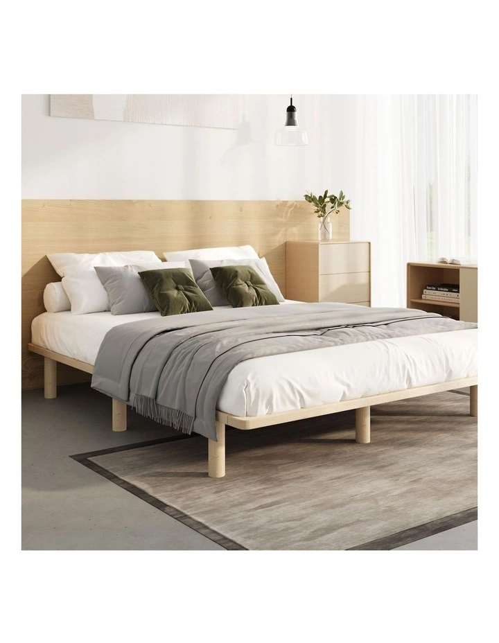 Oikiture Bed Frame King Single Wooden Bed Base Platform Timber image 4