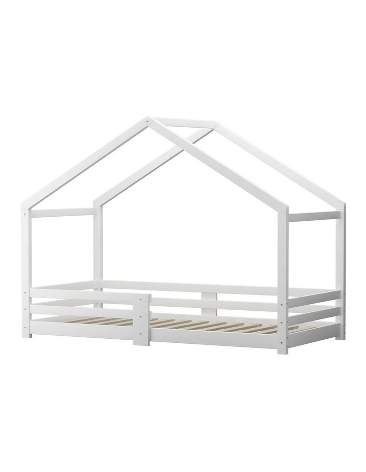 Oikiture Kids Bed Frame Single Wooden Bedframe Timber Platform image 1