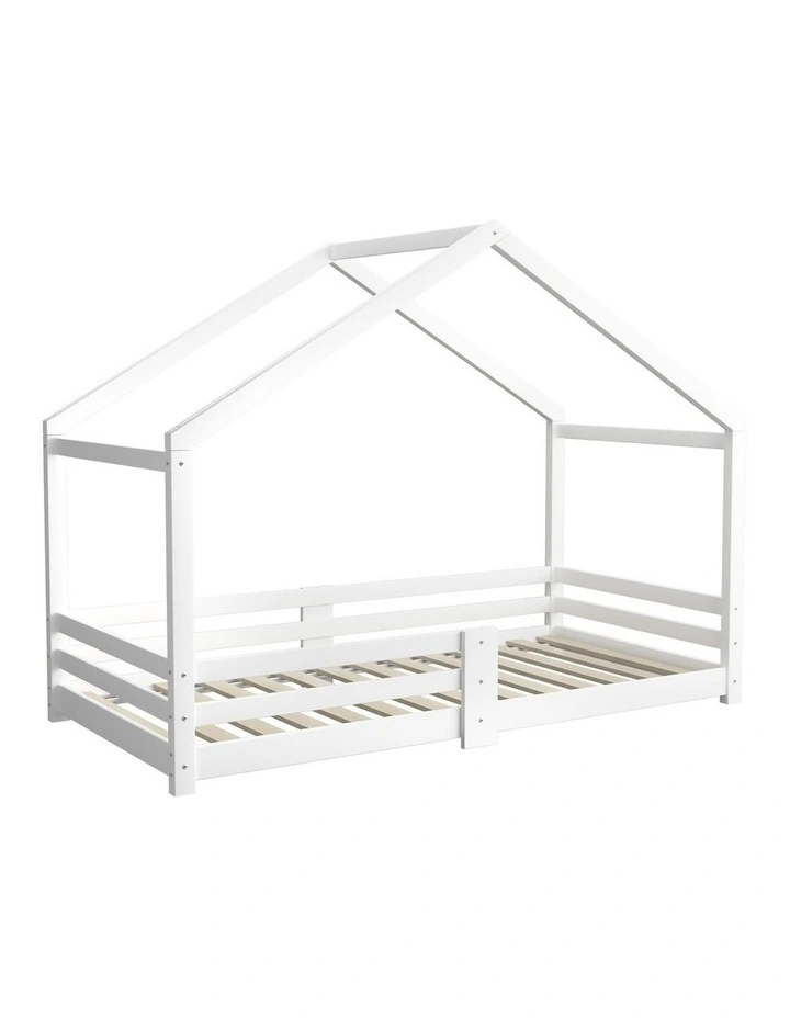 Oikiture Kids Bed Frame Single Wooden Bedframe Timber Platform image 2