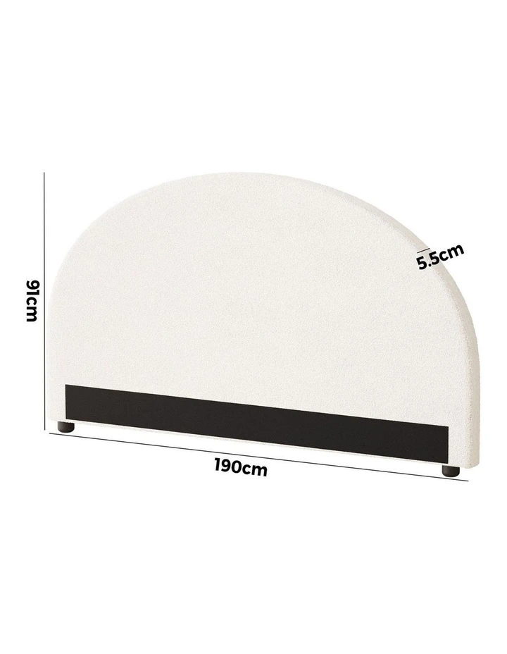 Oikiture Bed Head King Size Headboard Bedhead Boucle White image 3
