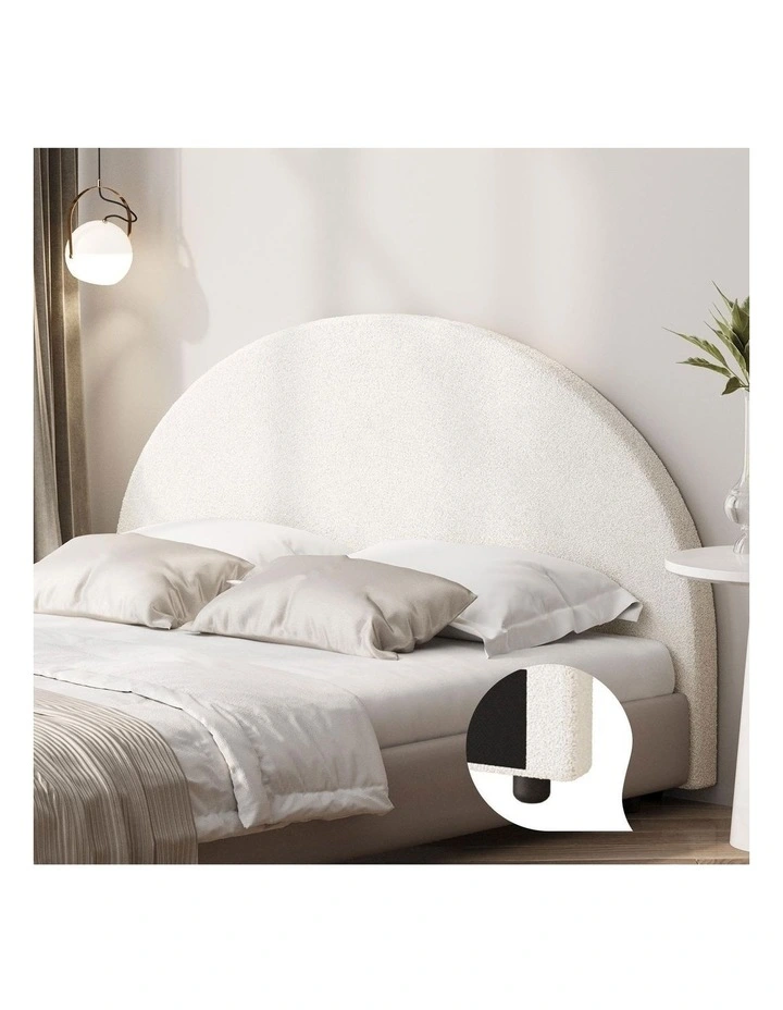Oikiture Bed Head King Size Headboard Bedhead Boucle White image 4