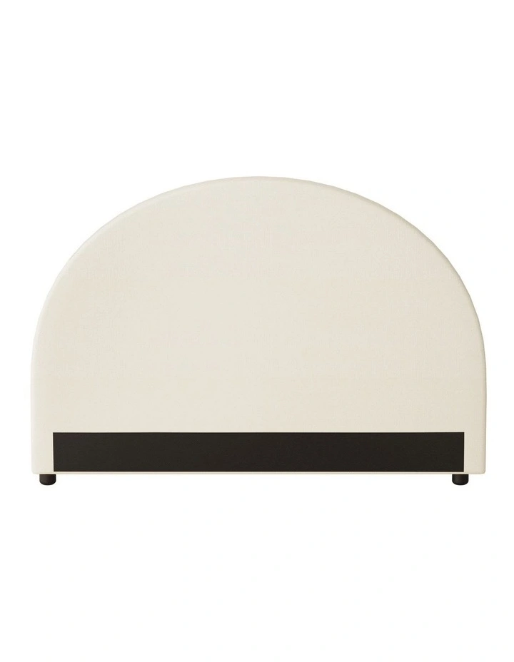 Oikiture Bed Head Double Size Headboard Bedhead Fabric Beige image 2