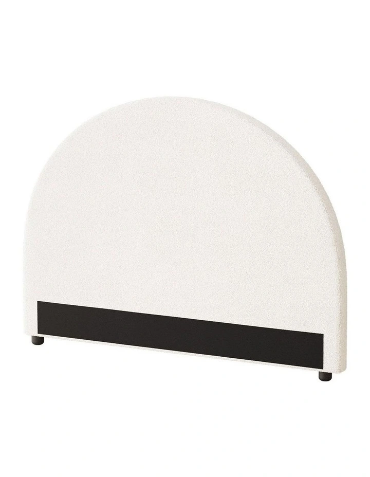 Oikiture Bed Head Single Size Headboard Bedhead Boucle White image 1