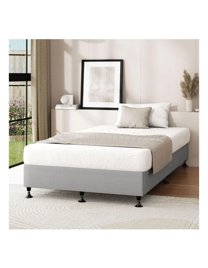 Oikiture Bed Frame Single Size Bed Base Platform Grey image 4