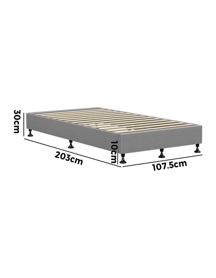 Oikiture Bed Frame King Single Bed Base Platform Grey image 3