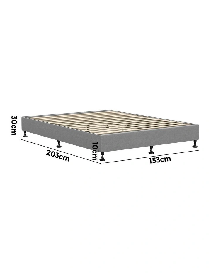 Oikiture Bed Frame Queen Size Bed Base Platform Grey image 3
