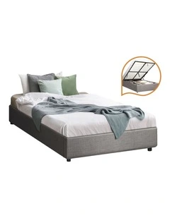 Oikiture Bed Frame King Single Size Gas Lift Base with Storage