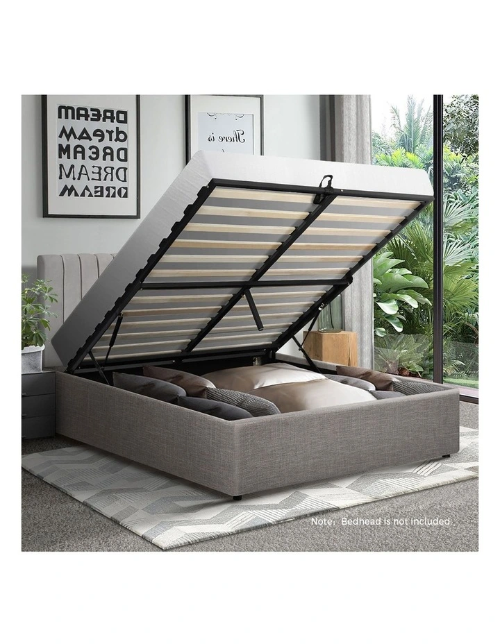Oikiture Bed Frame King Single Size Gas Lift Base with Storage image 5