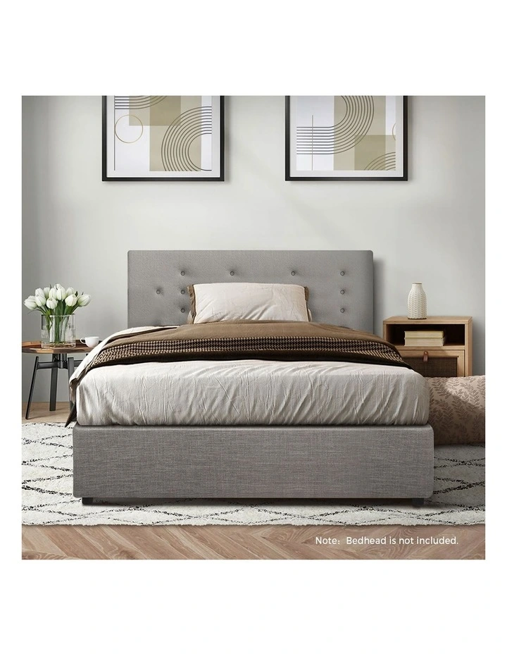 Oikiture Bed Frame King Single Size Gas Lift Base with Storage image 6