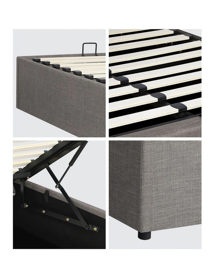 Oikiture Bed Frame King Single Size Gas Lift Base with Storage image 7
