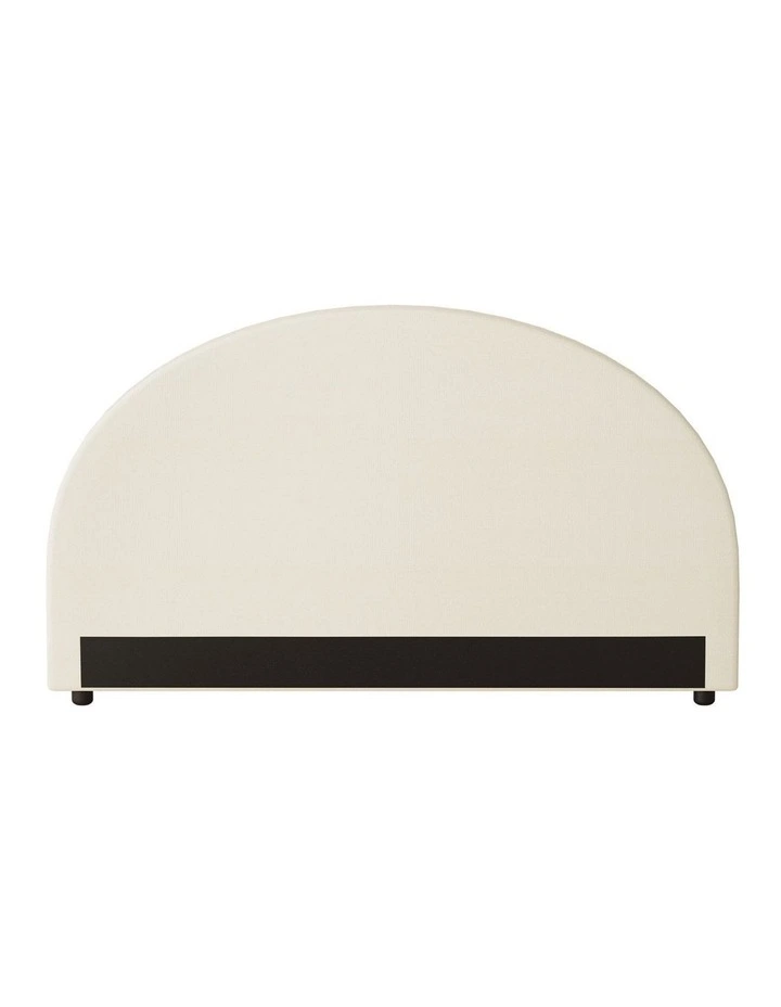 Oikiture Bed Head Queen Size Headboard Bedhead Fabric Beige image 2