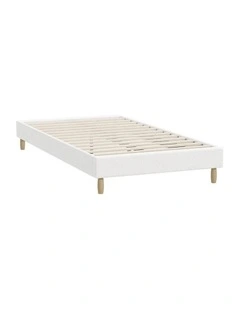 Oikiture Bed Frame King Single Size Bed Base White Boucle
