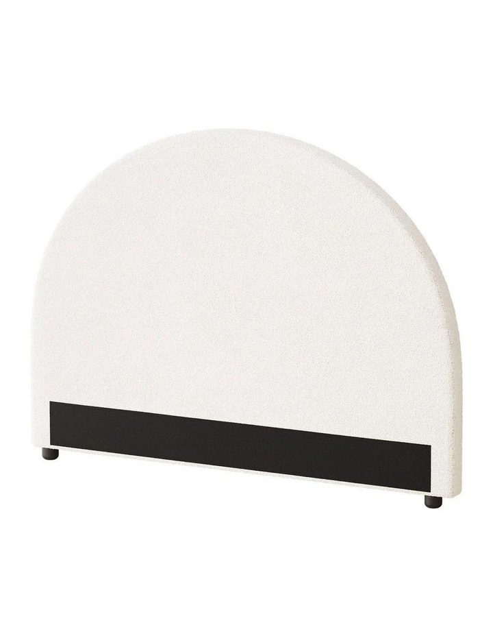 Oikiture Bed Head King Single Size Headboard Bedhead Boucle White image 1
