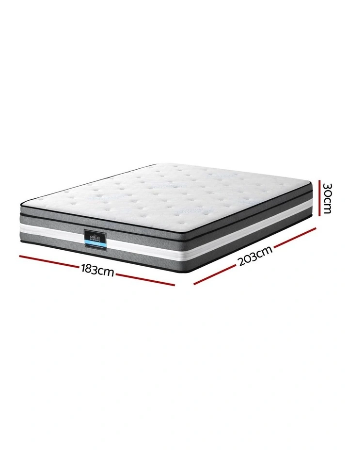 Giselle Bedding 30cm Seaqual Fabric Mattress Gel Foam Pocket Spring King Size image 3