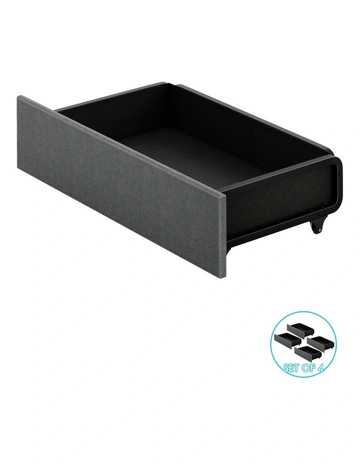 4x Trundle Drawers for Bed Frame Underbed Storage Wheels image 1