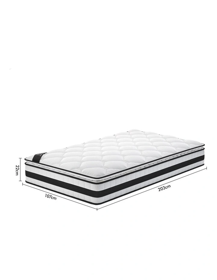 22cm Mattress King Single Pillow Top Memory Foam Medium Firm image 7