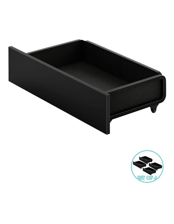 4x Trundle Drawers for Bed Frame Underbed Storage Wheels image 1