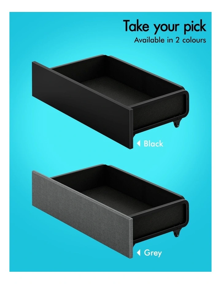 4x Trundle Drawers for Bed Frame Underbed Storage Wheels image 6