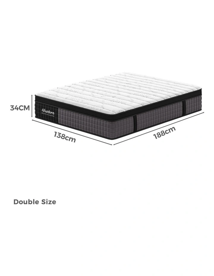Mattress 9 Zone Pocket Spring Double Euro Top 34cm image 2