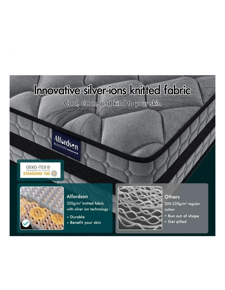 26cm Queen Hybrid Mattress Spring Foam Medium Firm 7 zone image 3
