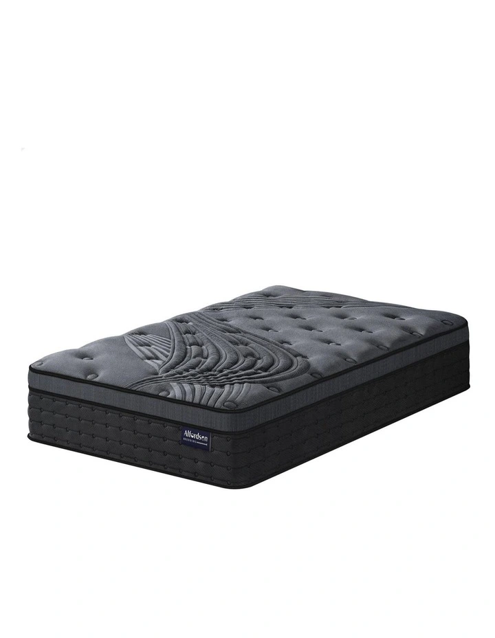 King Single 34cm Mattress Euro Top 9 Zone Medium Firm image 1