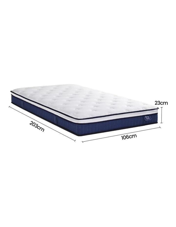 Levitex King Single Mattress 23CM Pocket Spring Cooling Gel Foam Medium-Firm Support Box image 2