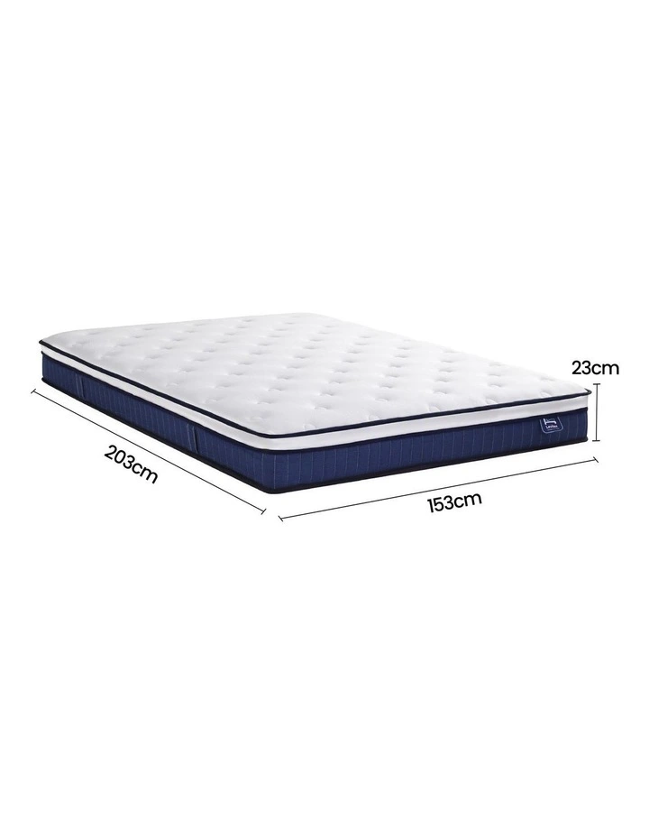 Levitex Queen Mattress 23CM Pocket Spring & Cooling Gel Foam Medium-Firm Support Box Bed image 2
