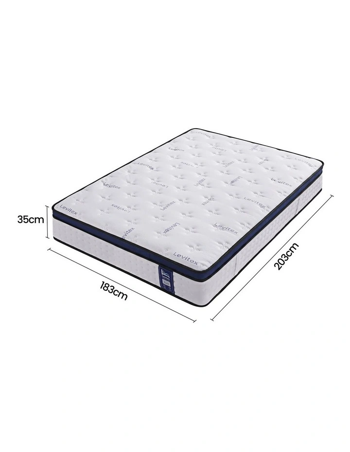 Levitex King Mattress 35CM Gel Memory Foam 7-Zone Pocket Springs Triple Cooling System image 2