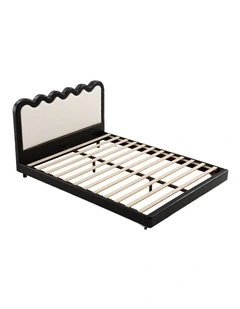 Artiss Double Bed Frame, Floating Design with RGB LED and USB Charging