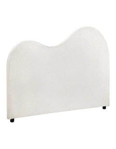Oikiture Bed Head King Single Size Headboard Bedhead Boucle Fabric White