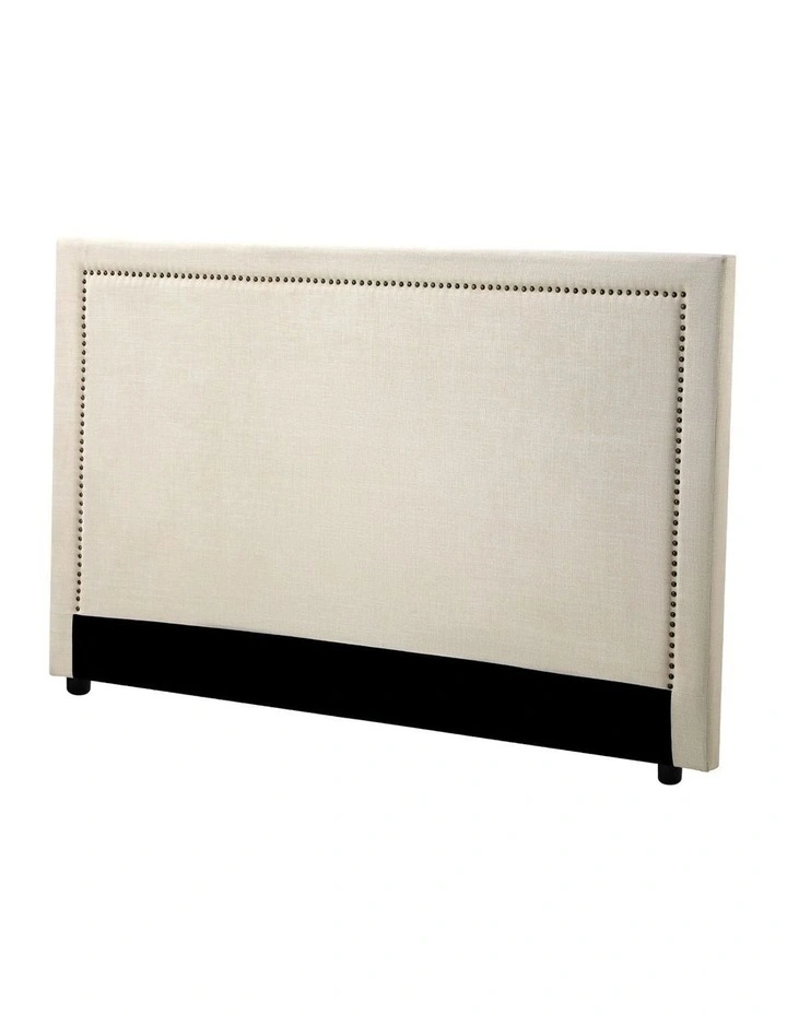 Oikiture King Single Bed Headboard Bedhead Bedroom Furniture - Beige image 1